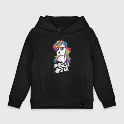 Детское худи Oversize хлопок Unicorn hipster