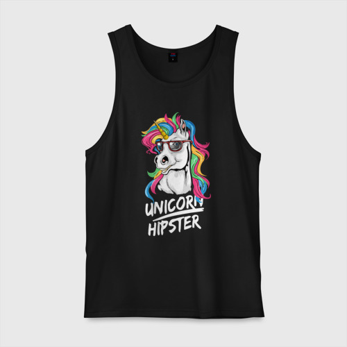 Мужская майка хлопок Unicorn hipster, цвет черный