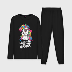 Мужская пижама с лонгсливом хлопок Unicorn hipster