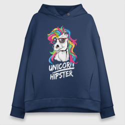 Женское худи Oversize хлопок Unicorn hipster