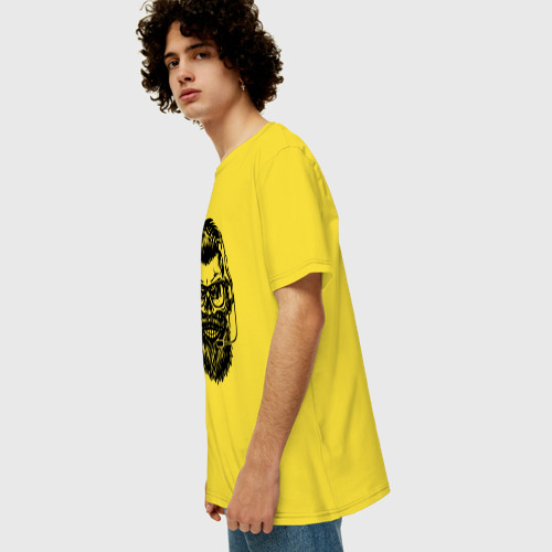 Мужская футболка хлопок Oversize Hipster оператор, цвет желтый - фото 5
