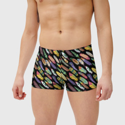 Мужские купальные плавки 3D Цветные перья - паттерн - фото 2