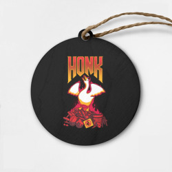 Деревянная игрушка круг Honk Goose