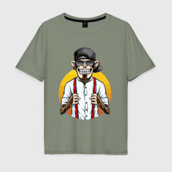 Мужская футболка хлопок Oversize Monkey hipster