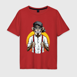 Мужская футболка хлопок Oversize Monkey hipster