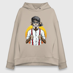 Женское худи Oversize хлопок Monkey hipster