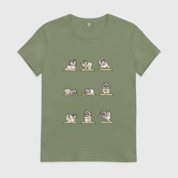 Женская футболка хлопок Йога ОТ Иноске