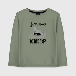 Детский лонгслив хлопок Кот Шредингера