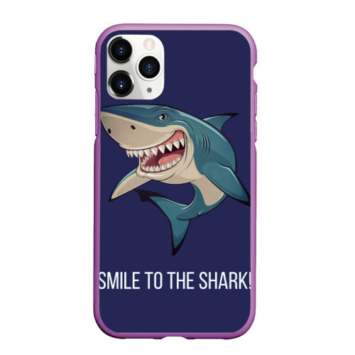 Чехол для iPhone 11 Pro матовый с принтом Улыбнись акуле, вид спереди #2