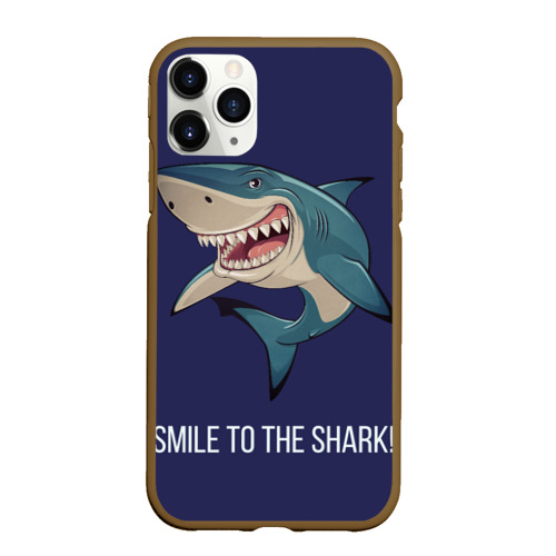Чехол для iPhone 11 Pro Max матовый с принтом Улыбнись акуле, вид спереди #2