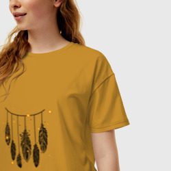 Женская футболка хлопок Oversize Dream hunters - фото 2