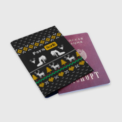 Обложка для паспорта матовая кожа Pornhub свитер с оленями - фото 2