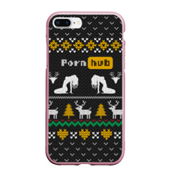 Чехол для iPhone 7Plus/8 Plus матовый Pornhub свитер с оленями