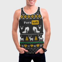 Мужская майка 3D Pornhub свитер с оленями - фото 2