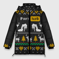 Женская зимняя куртка Oversize Pornhub свитер с оленями