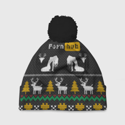 Шапка 3D c помпоном Pornhub свитер с оленями