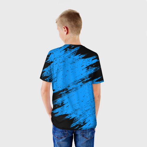 Детская футболка 3D Among Us - Синий в Короне, цвет 3D печать - фото 4