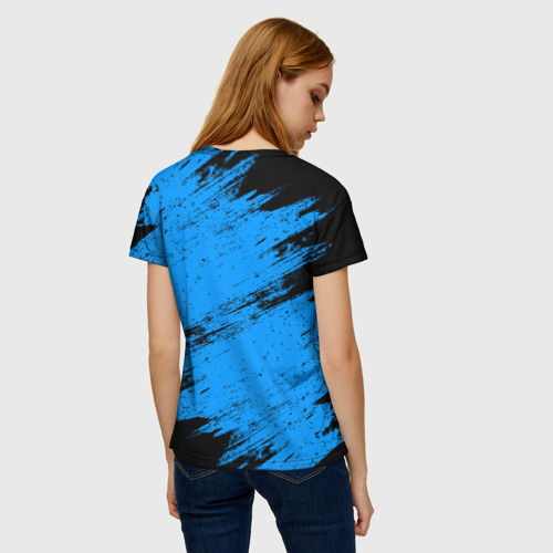 Женская футболка 3D Among Us - Синий в Короне, цвет 3D печать - фото 4