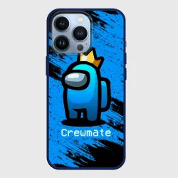 Чехол для iPhone 13 Pro Among Us - Синий в Короне