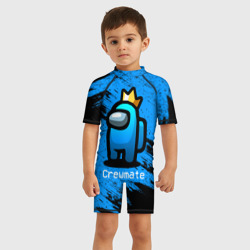 Детский купальный костюм 3D Among Us - Синий в Короне - фото 2