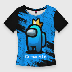 Женская футболка 3D Slim Among Us - Синий в Короне