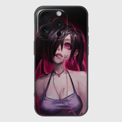 Чехол для iPhone 16 Pro силиконовый с защитой камеры Play with me - creepy sexy anime girl