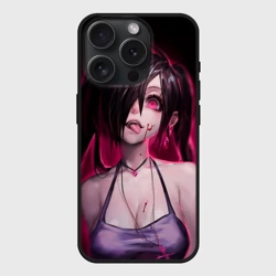 Чехол силиконовый для Apple iPhone 15 Pro Мax матовый Play with me - creepy sexy anime girl