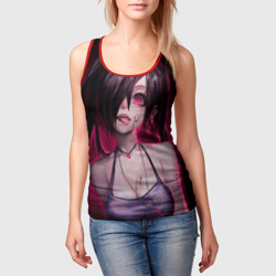 Женская майка 3D Play with me - creepy sexy anime girl - фото 2