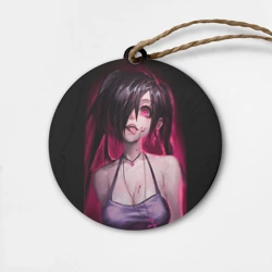 Деревянная игрушка круг Play with me - creepy sexy anime girl