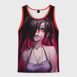 Мужская майка 3D Play with me - creepy sexy anime girl