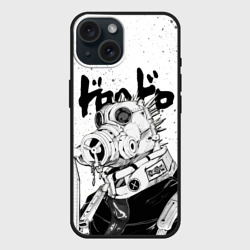 Чехол силиконовый для Apple iPhone 15 матовый Кайман Дорохедоро