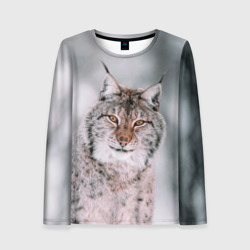 Женский лонгслив 3D Рысь
