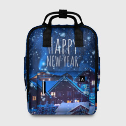 Женский рюкзак 3D Happy new year snow