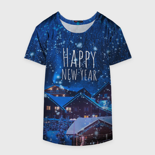 Накидка на куртку 3D Happy new year snow, цвет 3D печать - фото 4