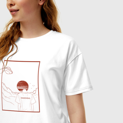 Женская футболка хлопок Oversize Radiohead арт рисунок - фото 3