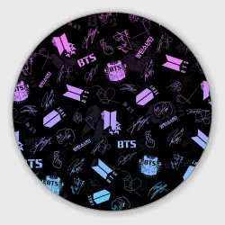 Круглый коврик для мышки BTS