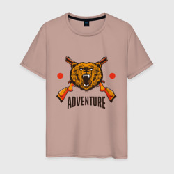 Медведь охотникам – Мужская футболка хлопок с принтом купить со скидкой в -20%