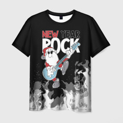 Мужская футболка 3D New year rock
