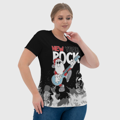 Женская футболка 3D New year rock, цвет 3D печать - фото 6