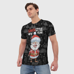 Мужская футболка 3D Santa style - фото 2