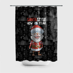 Штора 3D для ванной Santa style