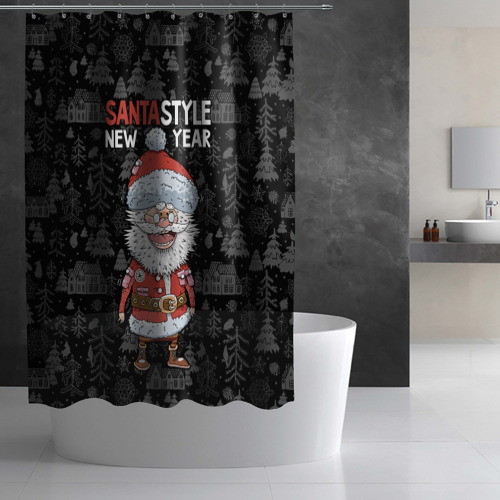 Штора 3D для ванной Santa style - фото 3