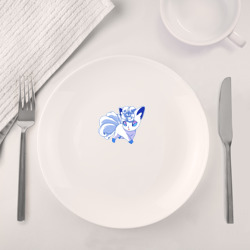 Набор: тарелка + кружка Снежный Вульпикс покемон - фото 2