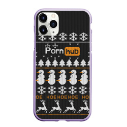 Чехол для iPhone 11 Pro матовый Christmas Pornhub