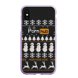 Чехол для iPhone XS Max матовый Christmas Pornhub