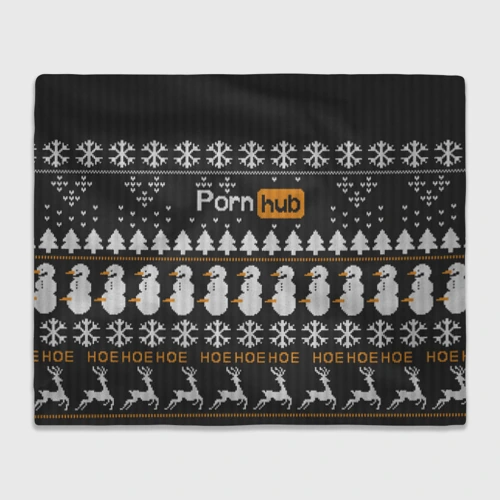 Плед 3D Ugly Christmas sweater Pornhub - hoe snowman deer