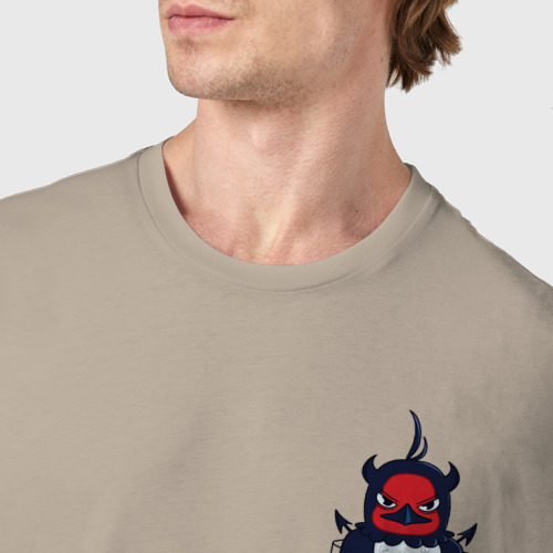 Мужская футболка хлопок Неро, цвет миндальный - фото 6