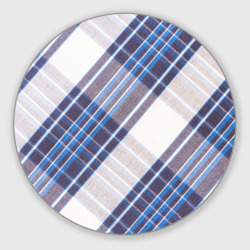Круглый коврик для мышки Шотландка Scottish Tartan