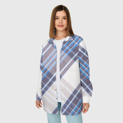 Женская рубашка oversize 3D Шотландка Scottish Tartan - фото 2