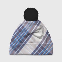 Шапка 3D c помпоном Шотландка Scottish Tartan